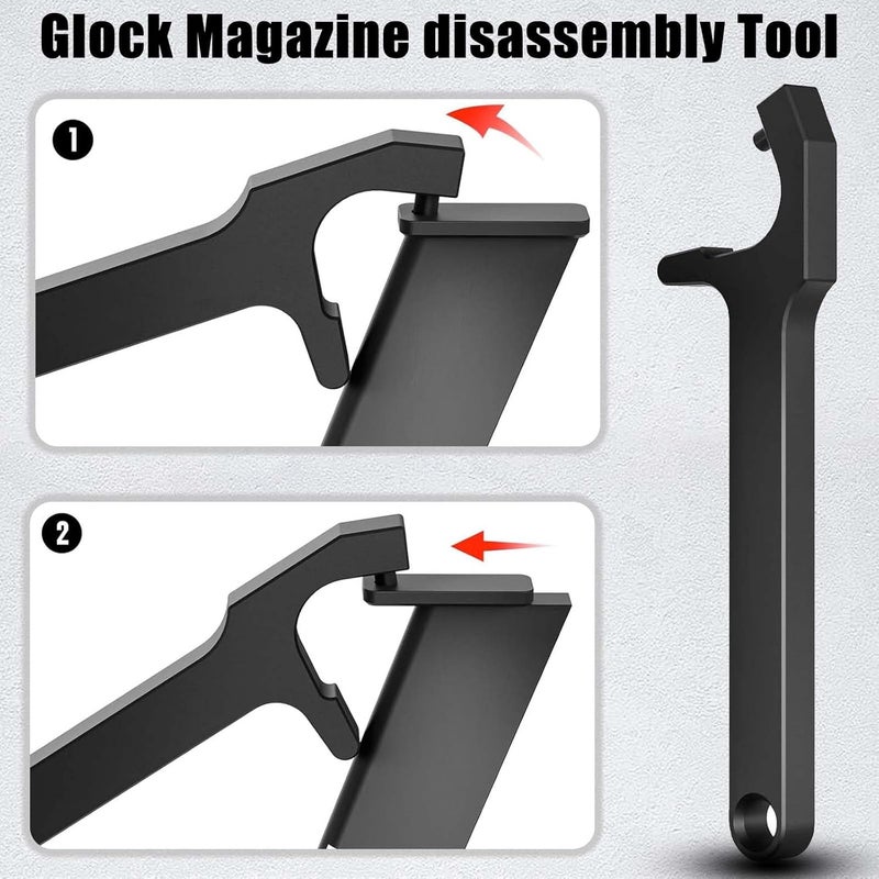 Ltnsimy Tool Kit for Glock with Storage Bag, Front Sight Remove Pin Punch Magazine Disassembly Tool for Glock 17 19 19x 26 27 43 43x Accessories - Image 4